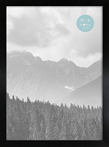pf+a REAL GLASS Black Photo Frame For 19x13 Poster - 19x13 Oxford Black Poster Frame / A3+ Print - 19x13 inch Photo Picture Frame