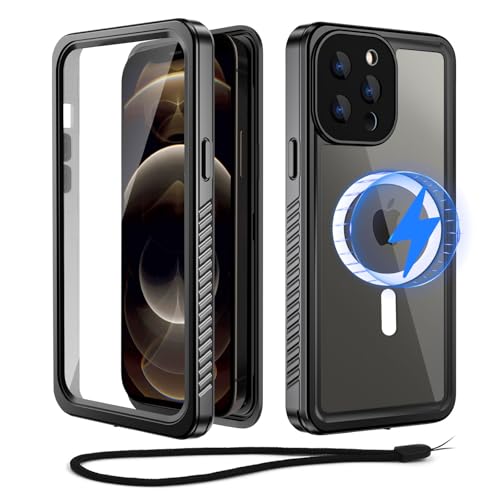 Beeasy Funda para iPhone 12 Pro Impermeable Magnética   360 Grados Antigolpes Militar Resistente Antipolvo, Completa Estanca Protector, IP68 Waterproof Sumergible Acuatica con Protector Pantalla