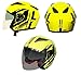 Generico CASCO ONE JET JETTONE DOPPIA VISIERA INTERNO LAVABILE MOTO SCOOTER GIALLO FLUO XS
