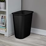 Sterilite 5.5 Gallon Rectangular Wastebasket Easy to Clean Open Top Durable Home Kitchen Trash Bin, Fits 8 Gallon Liner, 6 Pack, Black - Image 5