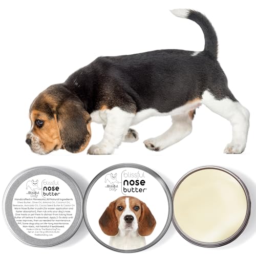 Image of The Blissful Dog Beagle Nose Butter for Dry, Cracked Skin, Lick-Safe Dog Nose Balm with Moisturizing Shea Butter, Almond, Olive, and Essential Oils, Pet Supplies, Uncented, 2 oz.