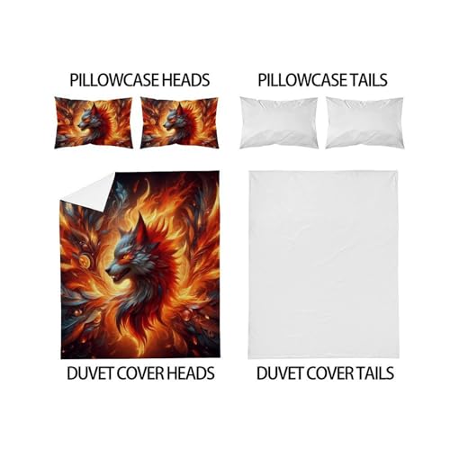 Housse de couette double microfibre 200x200cm imprimé animal - 4