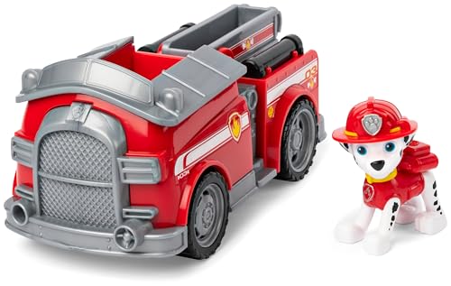 Patrulha Canina - camião bombeiros e figura Marshall, camião de 15 cm com figura Marshall - patrulha canina brinquedos - 6069058 - brinquedos crianças 3 anos - presente criança 3 anos +
