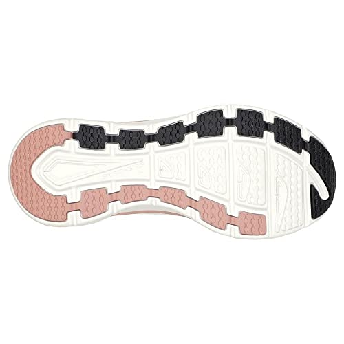Image of Skechers Women's D'lux Walker Let It GlowSneaker, Black White, 8 UK