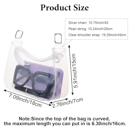 Heliltd Clear Purse for Stadium Events 7x2.8x6 inch Clear Bag Stadium Approved Bag 3 Strap Stadium Approved Bags for Concerts2