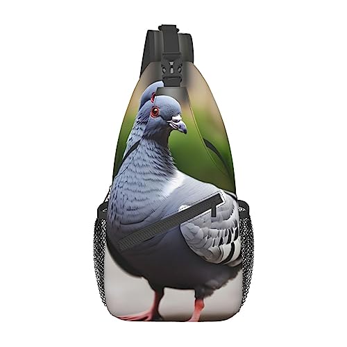 Sac à dos à bandoulière pigeon gris noir homme femme pour voyage