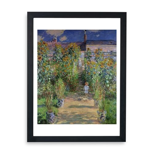 Affiche encadrée Claude Monet tableau jardin de Monet décoration murale maison format moyen