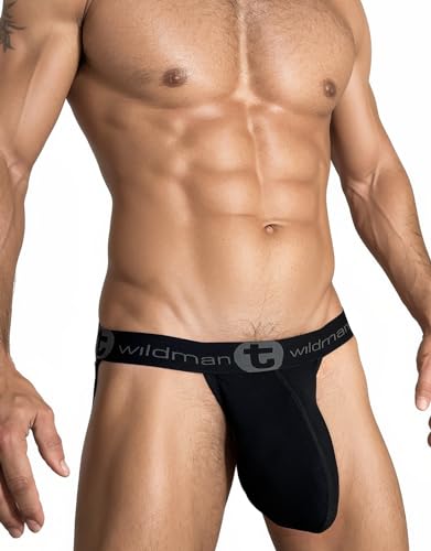 Wildmant Cotton Monster Cock Jockstrap Black2