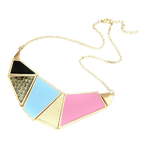 Hotportgift Lady Bib Statement Pendant Jewelry Necklace Womens Long Chain