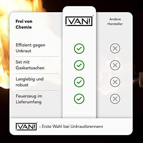 Unkrautbrenner Gas Vani mit 4 Gasflaschen zur Unkrautbekämpfung