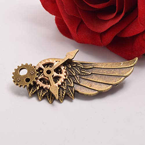 BLESSUME Unisex Steampunk Brooch Lapel Pin (K)