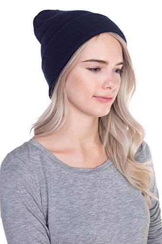 Image of Top Level Beanie Men Women - Unisex Cuffed Plain Skull Knit Hat Cap