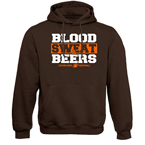 Xtreme Apparrel Cleveland Football Loyal Fans Hoodie (2XL) Brown
