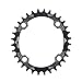 Weikeya Ovales Fahrradkettenblatt, reduziert die Belastung Einzigartiges Kompatibilitäts-Fahrradkettenblatt für Singlespeed-Fahrrad für Fahrradzubehör(Ellipsoid schwarz, 34T)