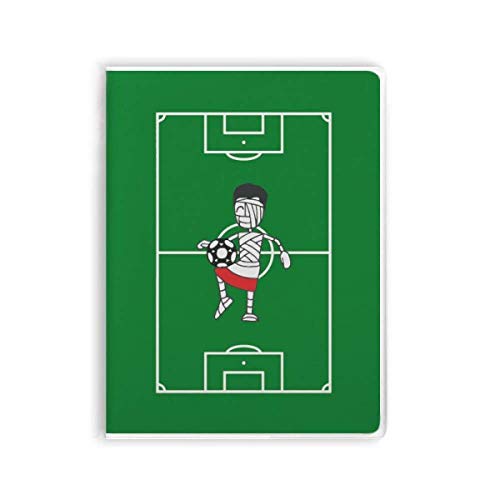 Cuaderno de fútbol polaco con tapa protectora de goma blanda