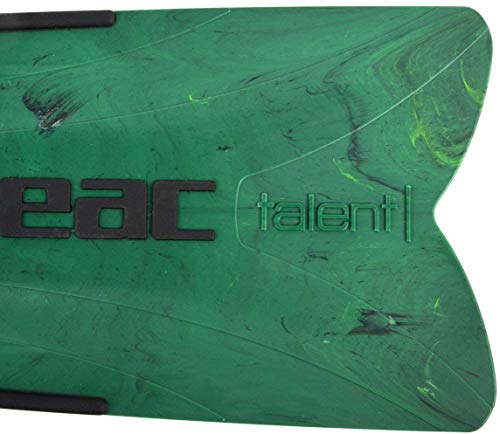 Seac P.0710024200506A_Eo Talent Italian Design Long Blade Fin For Spearfishing And Freediving Fins, Green Camo - 47/48, 12.5-13.5 #TOP3