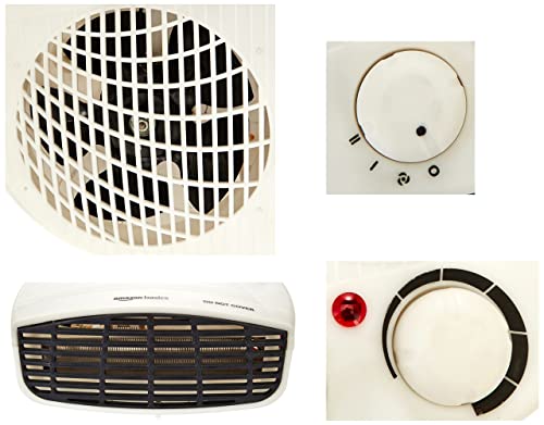 Amazon Basics 2000/1000 Watt Room Heater with Adjustable Thermostat (ISI certified, White color, Ideal for small to medium room/area)