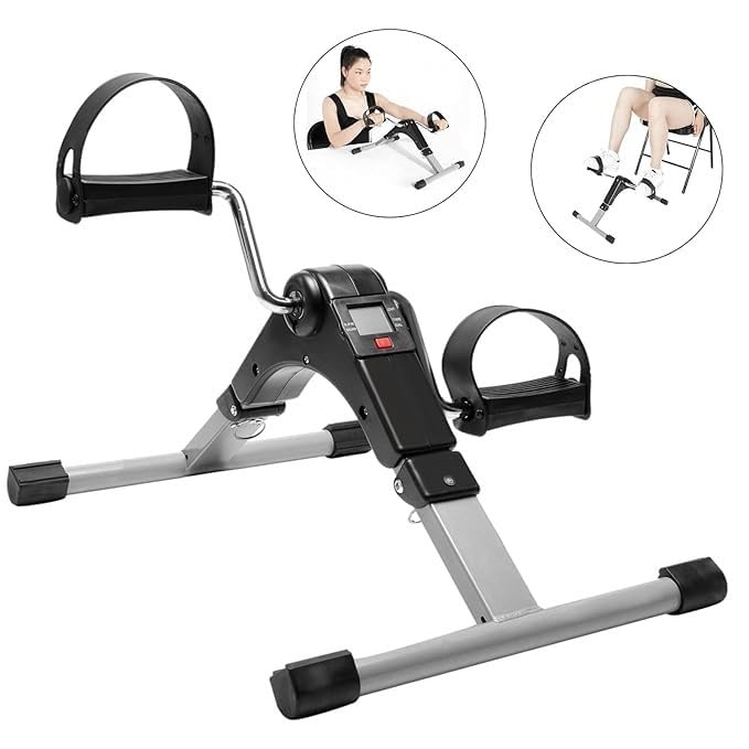 Image of Prime Mini Cycle Pedal Exerciser|Adjustable Resistance, LCD Display | Arm & Leg Workout |Under Desk Bike for Home & Office|Physiotherapy & Seniors|Non-Slip, Portable |