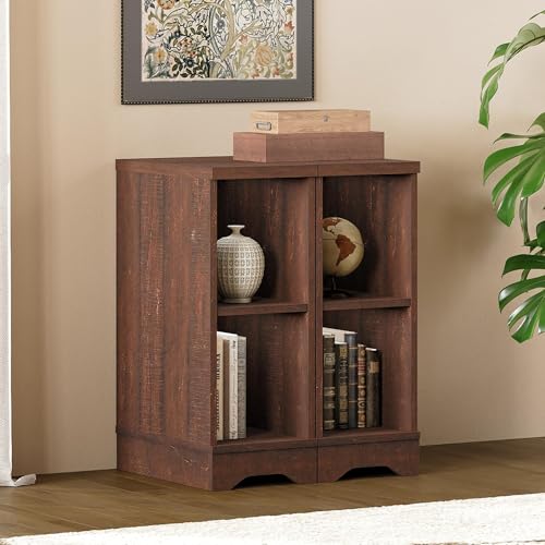Image of WAMPAT Farmhouse TV Stand for 85-95 inch TV with Distressed Wood Finish