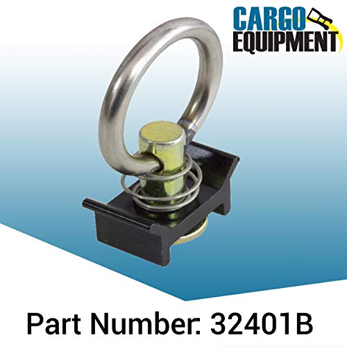 (10 PACK) L-TRACK SINGLE STUD FITTING WITH ROUND RING (Black)