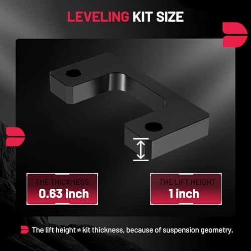 Image of BDFHYK 1 inch Front Leveling Lift Kits, Suspension Spring Strut Spacer Lift Spacers Compatible with Chevrolet Silverado 1500 for GMC 1500 2007-2019, 6061-T6 Aluminum
