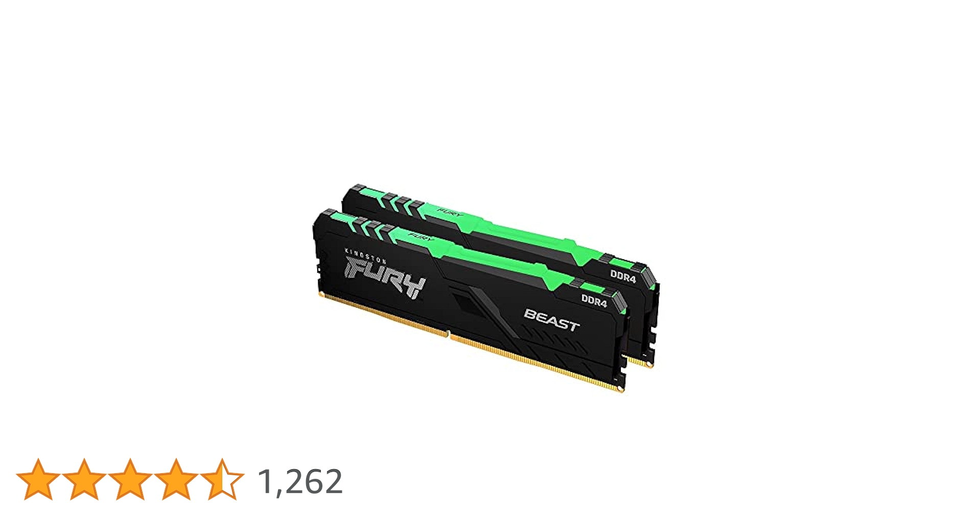 KINGSTON FURY BEAST DDR4 2枚セット32/3600 Kingston Fury Beast RGB 16GB Kit (2x8GB) 3600Mhz DDR4 CL17