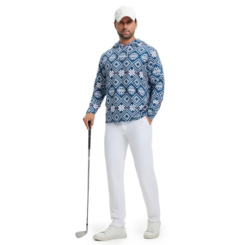 Image of M MAELREG Hoodies for Men Golf Fleece Hooded Sweatshirts Dry Fit Athletic Lightweight Casual Midlayer Mens Hoodies Pullover