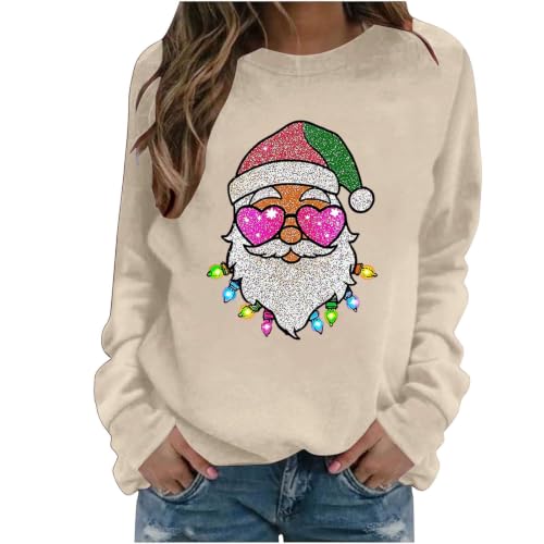 Christmas Womens Sweatshirts Funny Graphic Pullover Xmas Holiday Tops - image 6