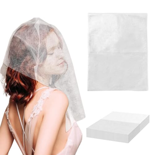 BSITSSS 30 Pieces MakeupProtective Caps, Makeup Hoods, Disposable Non-Woven Fabric Face Cover, Keep Makeup and Clothes Tidy for Beauty and Clothing Protection or Women and Girls