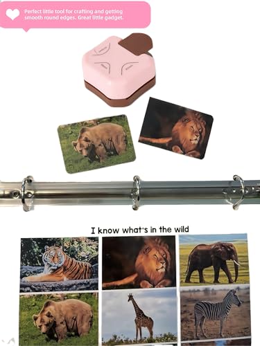 Image of QIQQIKIN Corner Rounder Punch Pink,Paper Punches for Crafting,Cardstock,Edge Cutter,Scrapbook,Card Making Supplies,Journaling Accessories, Photos Cards Scrapbooking