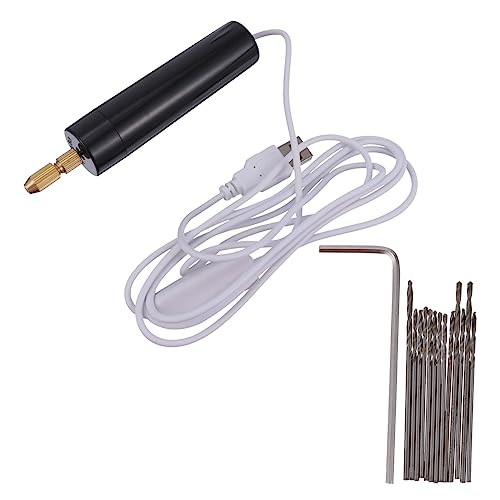 SHINEOFI 15 Piezas Mini taladro eléctrico sin cable taladro de joyería fuerza taladro atornillador batería taladro bateria Herramientas de mini giratorio minitaladro inalambrico acero Negro