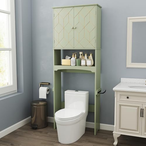 HLR Over The Toilet Storage Cabinet with Gold...