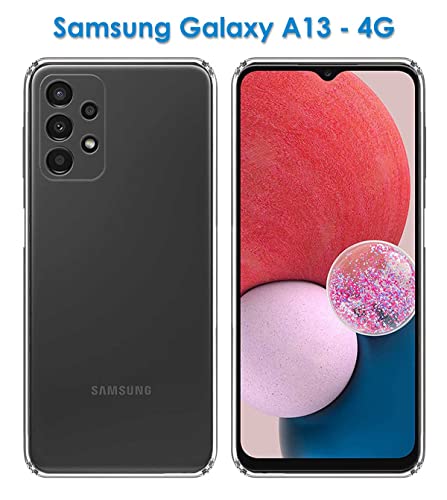 Image of Soft Flexible Silicone Back Cover Compatible with Samsung Galaxy A13 4G, Transparent Case
