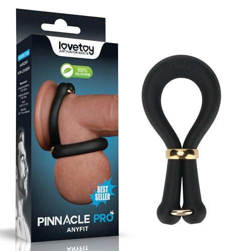 AnyFit Penis Ring Sleeve with Adjustable Metal Cock Ring Extender Enlarger Stretcher, Silicone Cockring Dick and Ball Stretcher for Men Erection Anillos para Pene