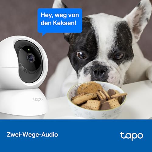 Tapo TP-Link C200P2 360° Überwachungskamera für den Innenbereich, 1080P, Nachtsicht, Bewegungserkennung, Zwei-Wege-Audio, kompatibel mit Alexa&Google Assistant, für Babys/Haustiere, 2 stück C200