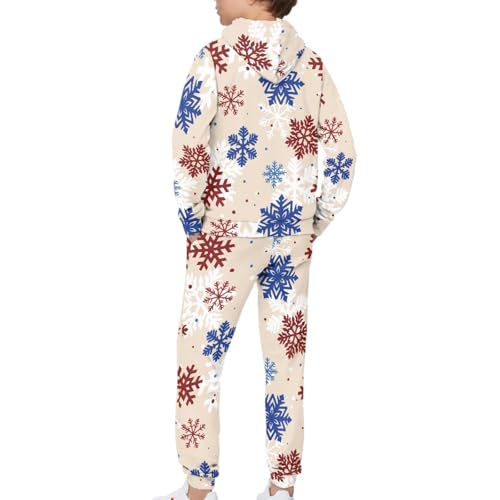 2 Pcs Tracksuit Set for Girls 5-12 Athletic Hoodie and Jogging Sweatpant Long Sleeve Casual Sweatsuit for Kids3