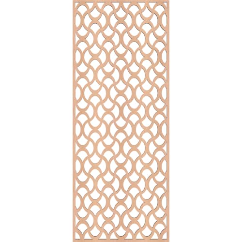 Image of Resort Decorative Pierced Fretwork Wood Wall Panels, 9 3 /8 inchW x 24 3 /8 inchH x 1 /4 inchT, Alder