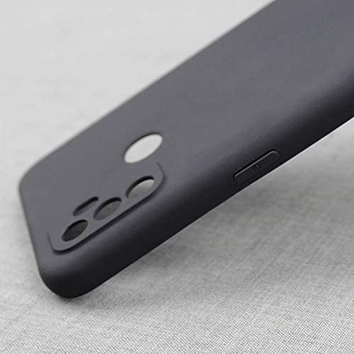 Image of BlazeTech for [ Oppo A33 2020 / A53 ] Liquid Silicone Back Case Cover Flexible |Inner Lining| with Camera Protection Back Cover for [ Oppo A33 2020 / A53 ] - Black