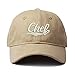 Mens Baseball Caps Chef Embroidered Washed Cotton Dad Hat (Beige,7 1/2)