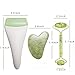 3 in 1 Ficial Face Ice Jade Roller and Gua Sha Tool, Natural Real Jade Anti-Wrinkle Face Eye Neck Massager Tool, Reduce Wrinkles, Puffiness, Migraine, Redness, Pain and Injury