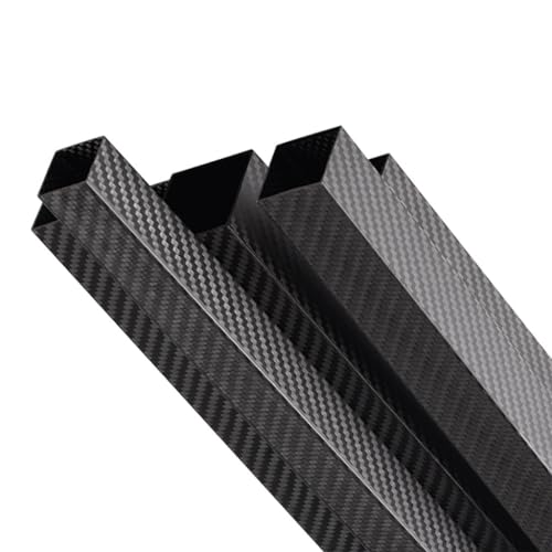 1Pcs 500mm 3k Carbon Fiber Square Tube, OD 25mm 26 28 30 32 34 35mm Twill Matte Large Diameter High Strength Full Carbon Fiber Square Tube (Color : 28x28x26mm twill)