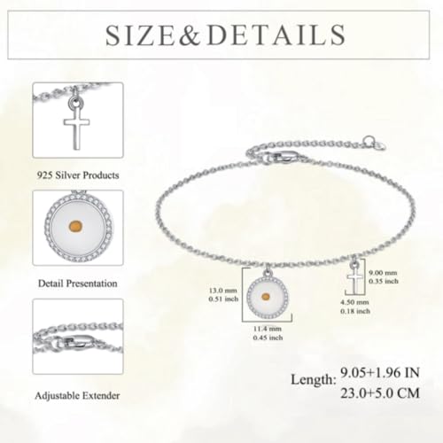 Image of VONALA Evil Eye Anklet 925 Sterling Silver Irish Celtic Knot /Witches Knot /Claddagh /Infinity Heart /Butterfly /Pineapple Chain Hotwife Anklet Foot Ankle Jewerly Gift for Women Mother Wife Sisters