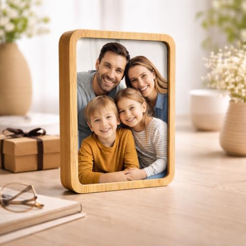 Image of Rangoli Personalized Photo Frame Size- 200mm x 140mm x 27mm | Custom Picture Frame with Your Photo | Premium Tabletop Frame for Home Decor, Gifts for Birthday, Anniversary & Special Occasions.. D-4