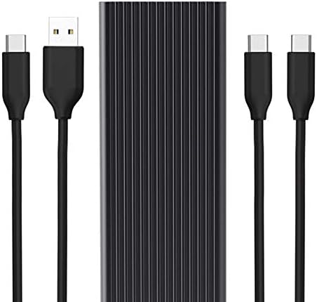 Semoic USB3.1 Gen2 (10Gbps) Type-C to M.2 SSD NVMe Case, Aluminum NGFF PCIe M-Key SSD Enclosure Support UASP for M.2 SSD 2242/2260/2280