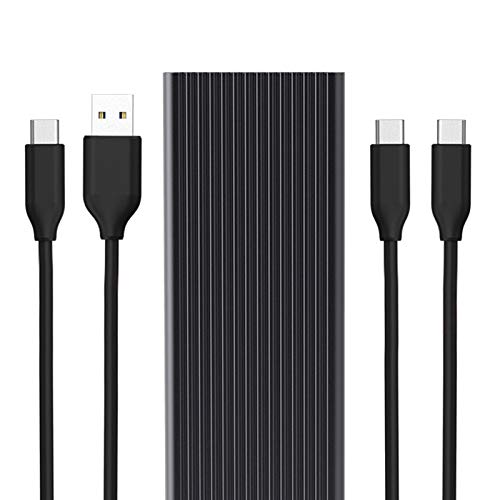 PQZATX USB3.1 Gen2 (10Gbps) Type-C to M.2 SSD NVMe Case, Aluminum NGFF PCIe M-Key SSD Enclosure Support UASP for M.2 SSD 2242/2260/2280