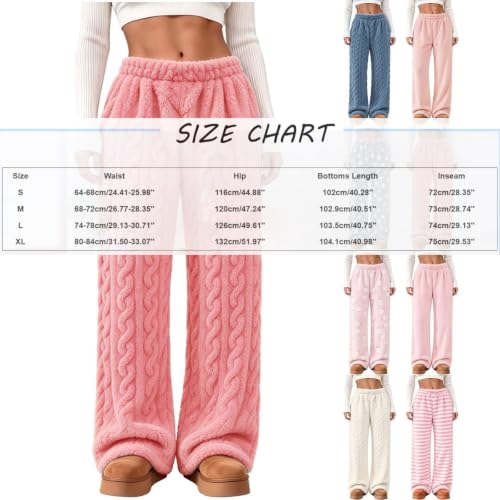 Flannel Pajama Pants for Women Winter Lounge Fleece Fuzzy Cute Pj Pants - image 6