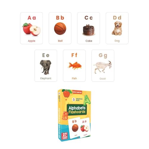 Image of SPARTAN KIDS Flash Cards for Kids Early Learning (Set of 7) | Easy & Fun Way of Learning 1 Year to 6 Years Babies, for Language Skills
