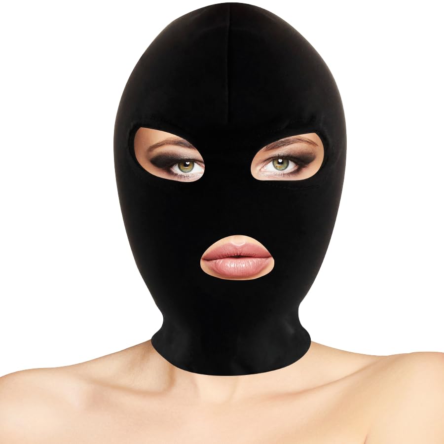 Masque BDSM soumission yeux bouche noir Darkness pour surmonter la routine du couple