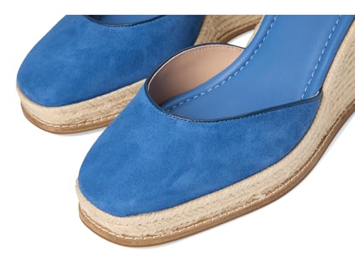Cole Haan Cole Haan Women's Cloudfeel Kyra Espadrille Wedges, Dutchblue Suede/Navy Blazer Leather, 7-B US