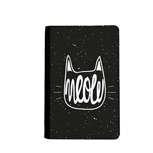 Étui passeport chat Meow Cat noir blanc anti-déchirure